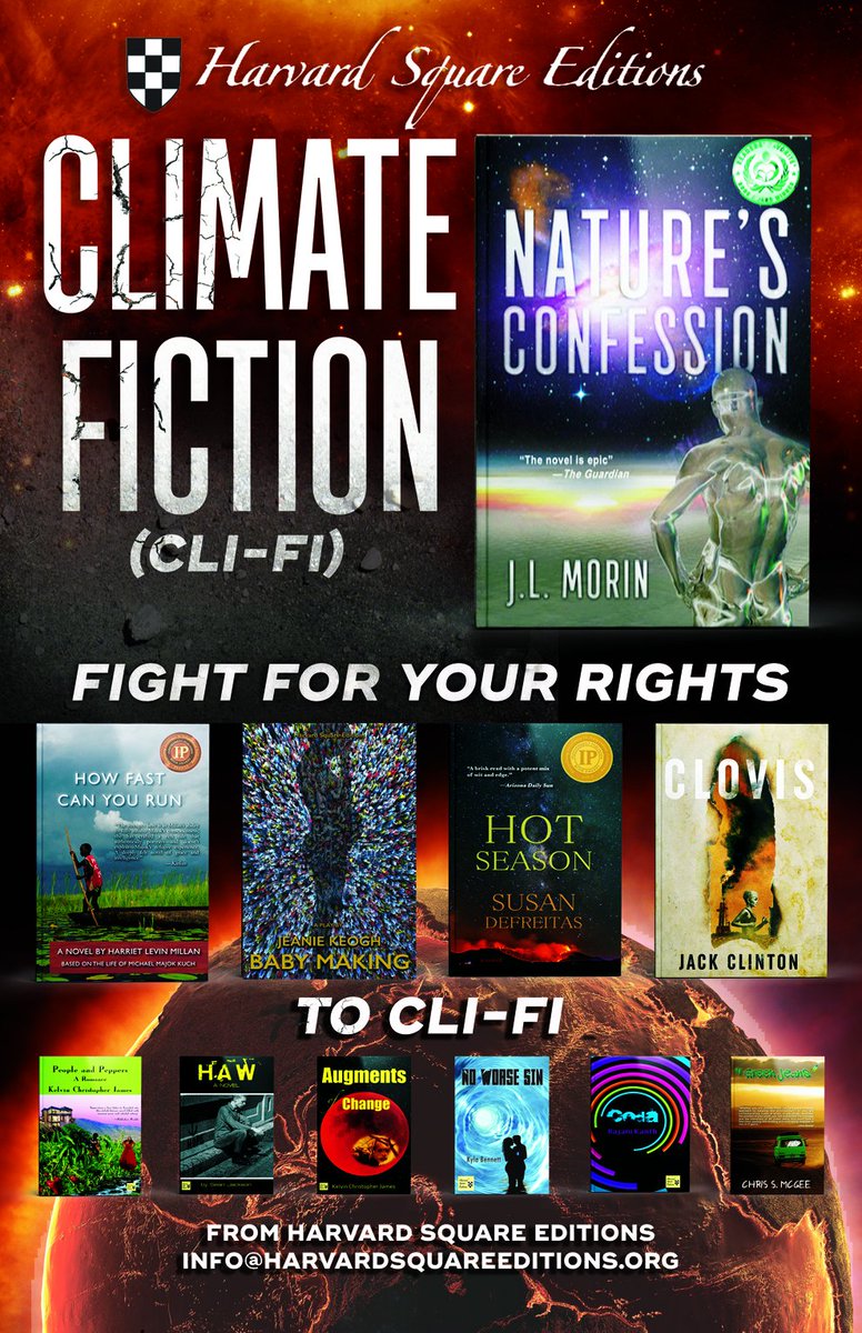 harvardsquareed's tweet photo. Cli-fi novel NATURE'S CONFESSION ShortListed for Chanticleer Int'l's Rossetti Book Awards, final round in April 2018--see it at the WBF@ EU_in_India #GlobalClimateChallenge #DelhiEmbassies4theClimate #Delhi
#climatechange #books #SciFiFri https://t.co/lIgijff3UJ