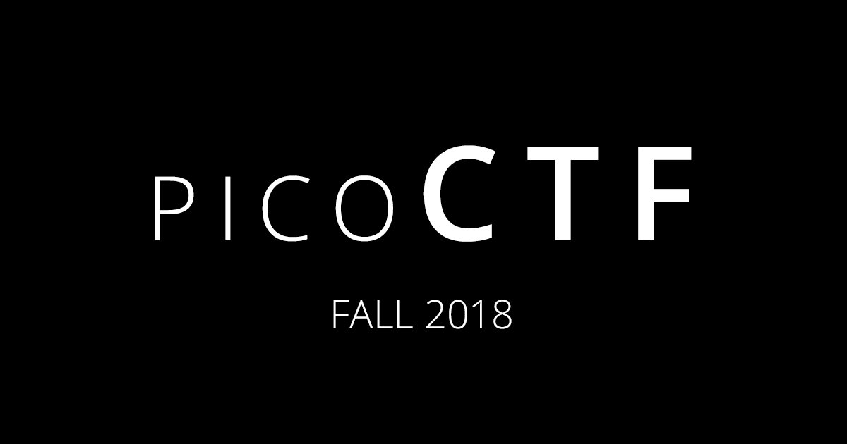 picoCTF: Fall 2018