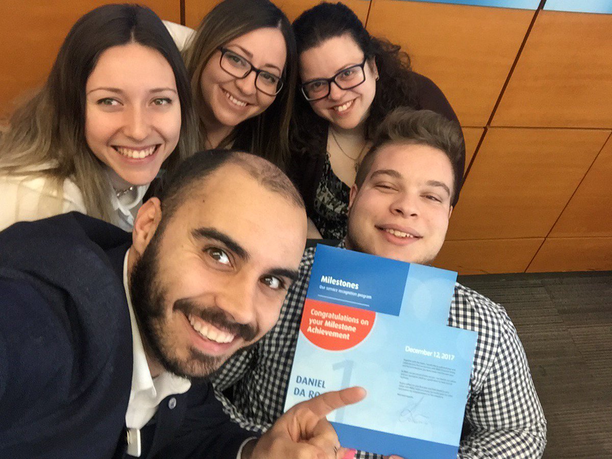 Congratulations Daniel, 1 year! #bmo #milestone #hesamazing