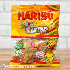 Flying saucers, Millions and Haribo sour rainbow strips and twists are vegan! 