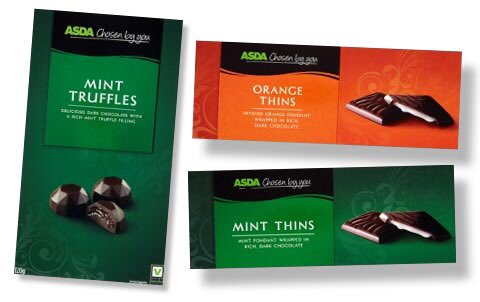 Asda own 'after eights', orange thins and mint truffles, Lindt excellence dark chocolate range, bourneville, and vego bars which taste like Nutella in solid form are all vegan!! 