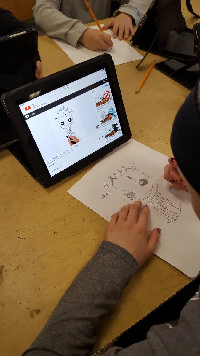 Cartooning4kids.com
Grade 4...practice today then I am going to give them 12×18 white paper and will color with craypa...they love the site! Most never saw it before...I want them to adapt the learning to make characters of their own as well...