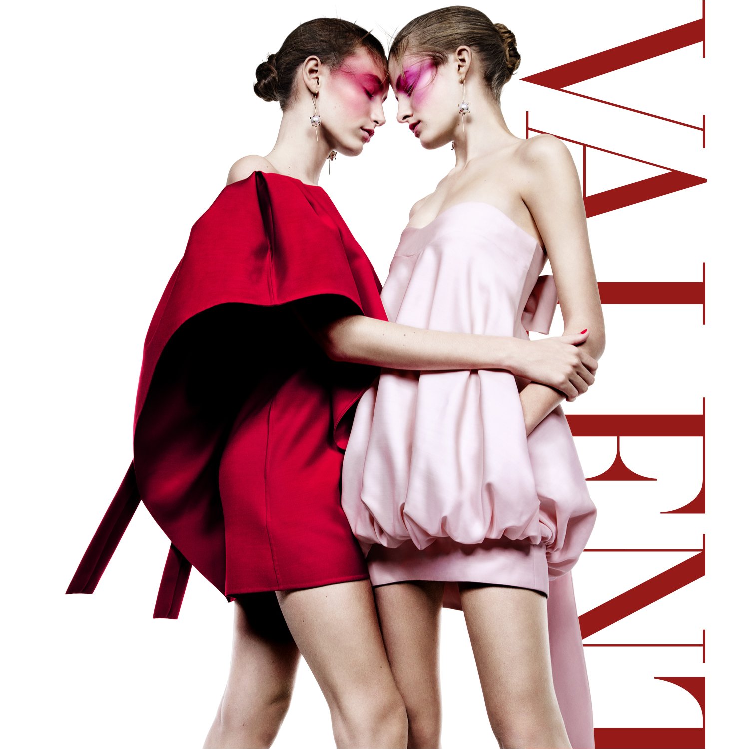 "What's your color? Valentino red or feminine pink? The #ValentinoSS18 #AdvCampaign gives you options with these two #VeryValentinolooks worn by #FeliceNova #AuroraTalarico. https://t.co/orFI6MBNnV" / Twitter