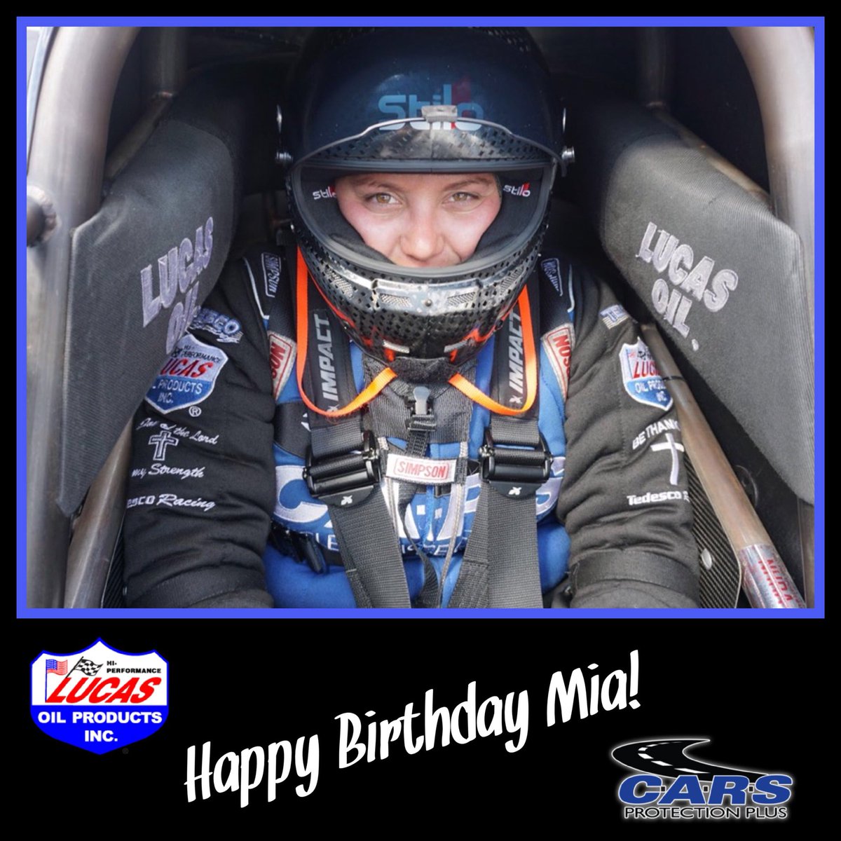 Join us in wishing <a href="/miatedesco/">Mia Tedesco</a> a Happy Birthday! 🎉 #NHRA <a href="/carspp/">CARS Protection Plus</a> <a href="/Lucas_Oil/">Lucas Oil Products</a> <a href="/VP_Racing_Fuels/">VP Racing</a> <a href="/NHRA/">NHRA</a> <a href="/QuickFuelTech/">QuickFuelTechnology</a> <a href="/HoosierTire/">Hoosier Racing Tire</a> #tedescoracing