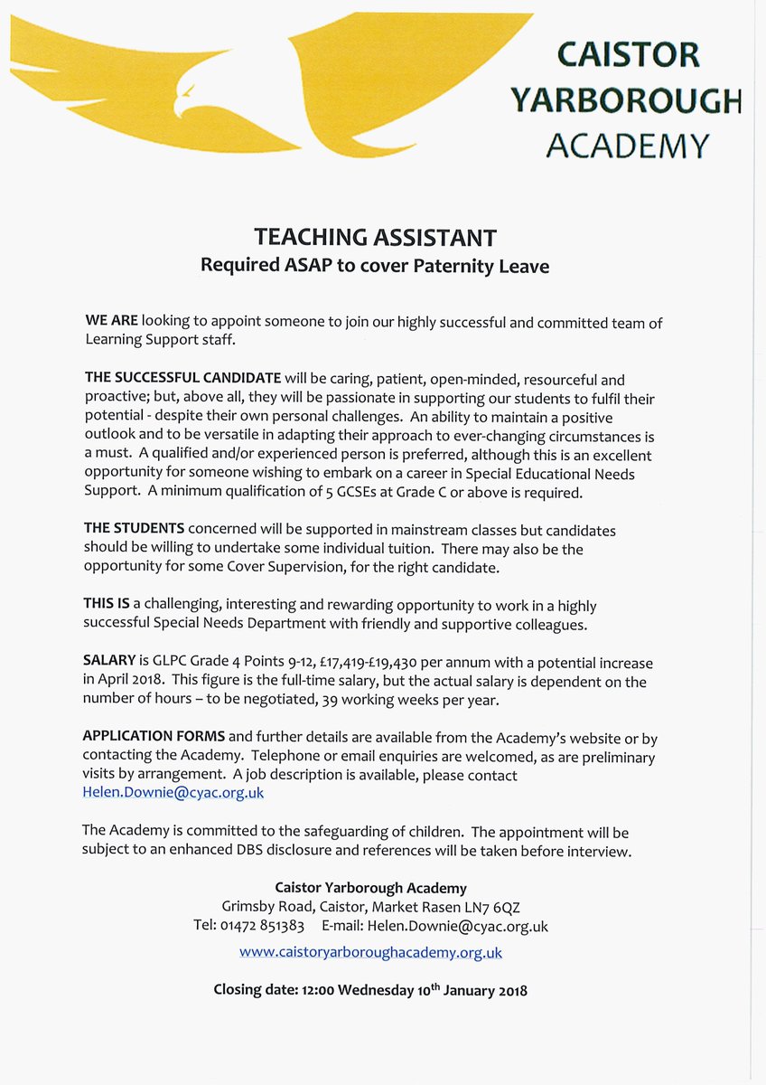 Teaching Assistant Jobs Grimsby