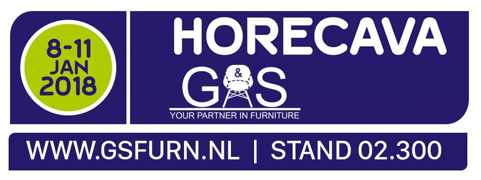 GSFurn's tweet photo. Van maandag 8 t/m donderdag 11 januari zijn wij aanwezig op de #Horecava2018 in de Rai, Amsterdam. Bezoek onze stand 02.300. U kunt ons direct vinden tegenover de ingang! #hospitality https://t.co/XyQB47rFKG