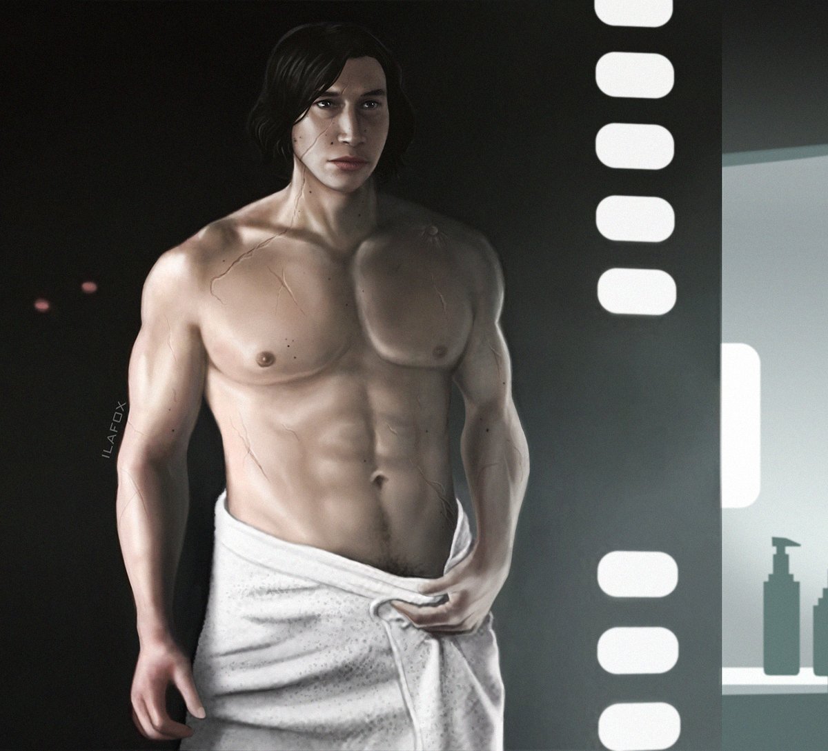 "Good morning," she began thoughtfully, giving Kylo's leg a ...