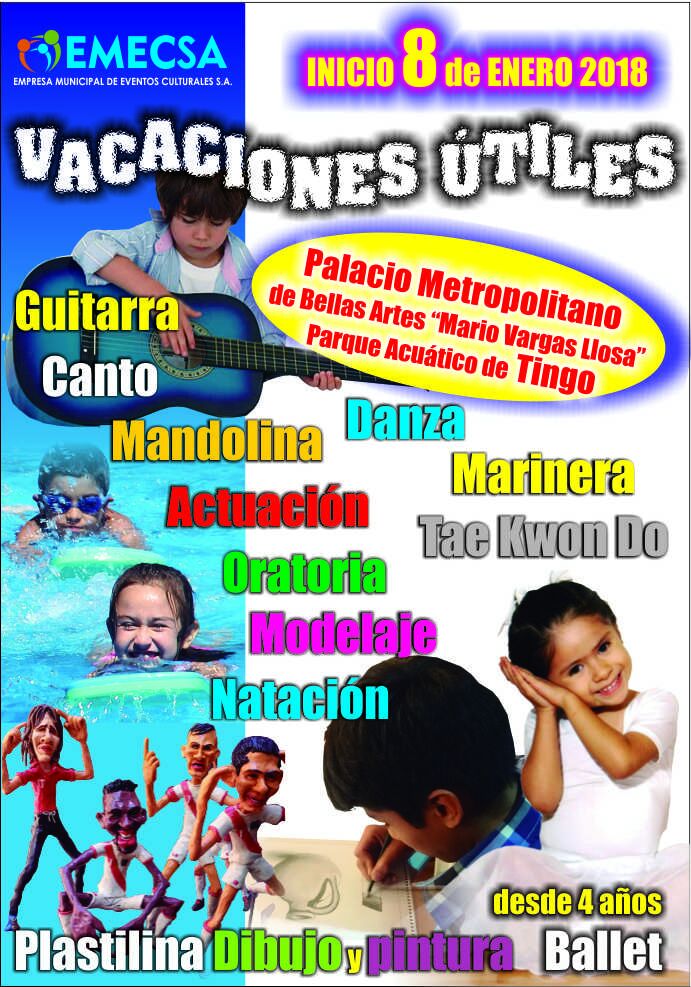 EmecsaAqp's tweet photo. ¡APRENDE COMO JUGANDO! Horarios Temporada 2018
Por 60 soles los engreídos de casa durante estas #vacacionesverano pueden aprender distintas habilidades que ayuden en su formación personal. @EmecsaAqp viene dictando los siguientes cursos de vacaciones útiles 100% garantizados https://t.co/SpL8suoslQ