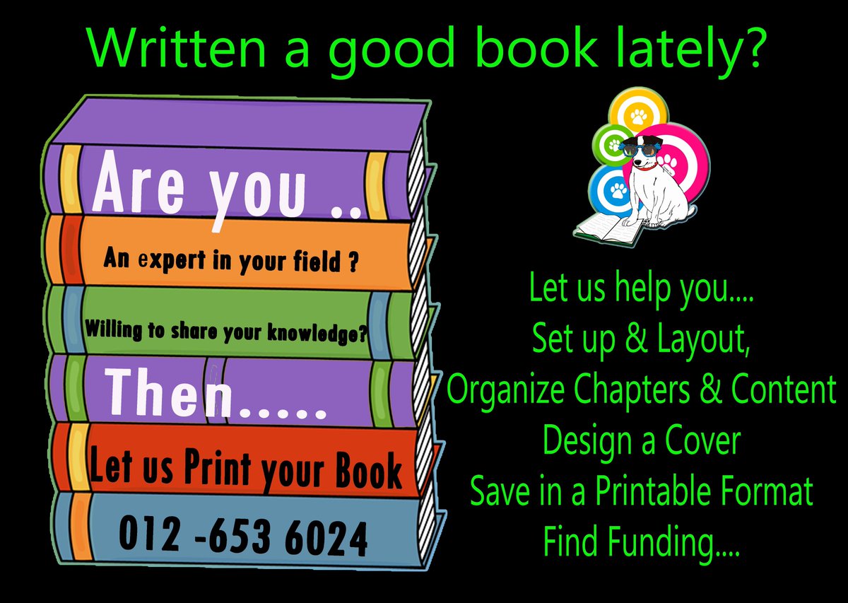 printingmagic's tweet image. Written a Good Book lately?  print@printfactory.co.za | 012 653 6024