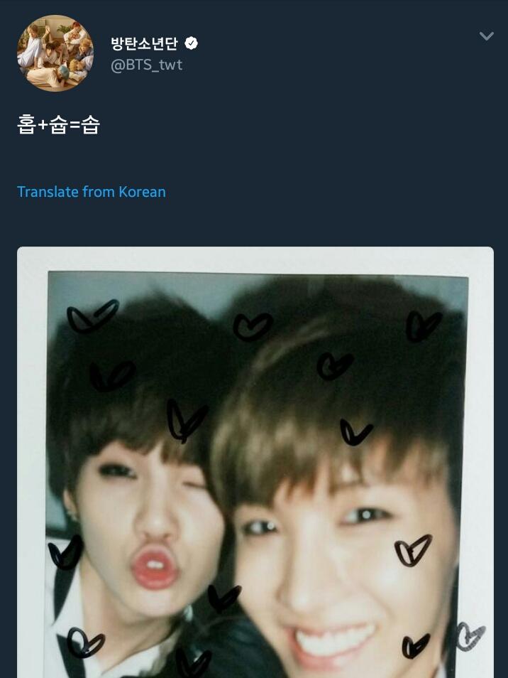 i'd like to begin with the most legendary selca aka the birth of the ship name '솝' [sope] BITCH THEY EVEN DREW LIL HEARTS ALL OVER THE POLAROID. #SOPE  #솝  #yoonseok  #홉슈  #SUGA  #JHOPE