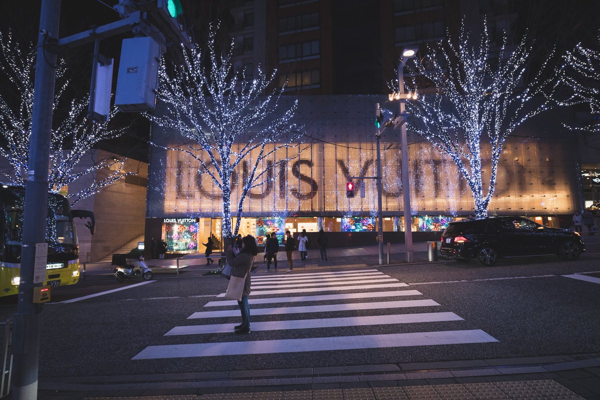 ᴛᴀᴋᴀʜɪʀᴏ ʏᴀᴍᴀᴍᴏᴛᴏ 六本木 ヒルズのけやき坂 まったく同じ場所を同じような構図で 毎年撮っている気がする それもクリスマスも過ぎたあとに このときだけ ルイ ヴィトンが好きかも おっと 撮っているうちに信号が赤に 六本木 けやき坂