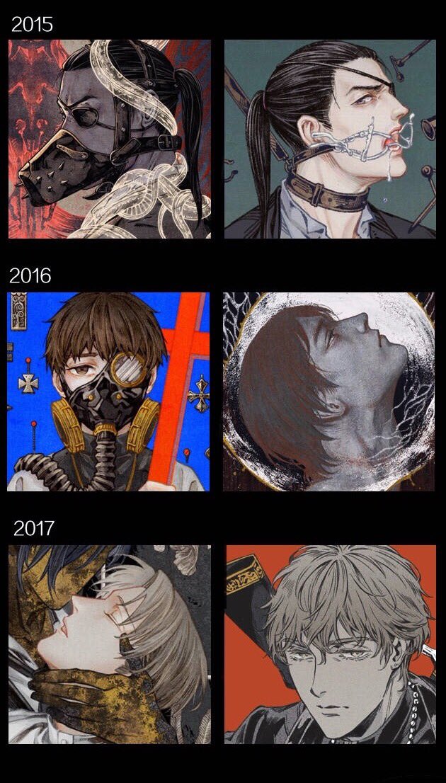 An evolution of how I draw faces in the past 5 years ? 