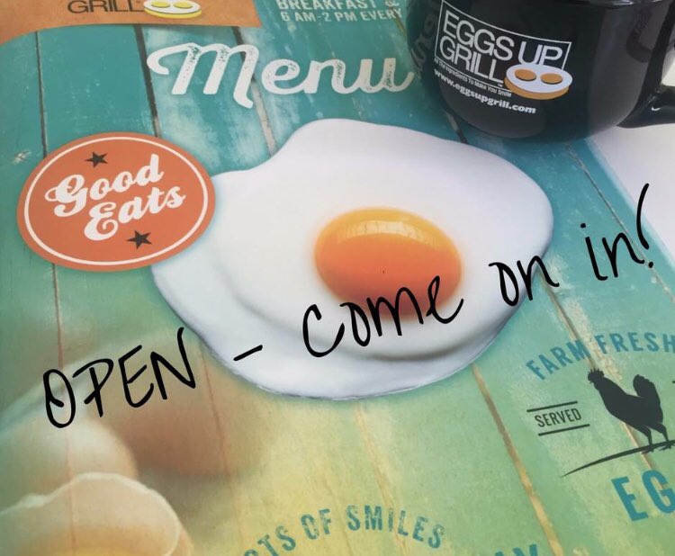 EUGConway's tweet photo. We’re OPEN (Friday, January 5th)! 6am-2pm! Come join us for hot coffee , friendly service and good food!! ☕️🥓🥞🍳#coffee #bestbreakfast #CCU #Weareopen #EUGConway https://t.co/2uhnaxFUDX
