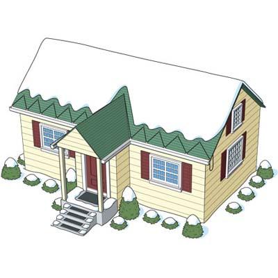ThisOldHouse's tweet photo. A snow-capped house may look pretty, but ice and slush can cause roofs to leak, gutters to back up, and stoops to become dangerously slippery. Here's how to keep the snow from getting in https://t.co/mVG5PpY0hP https://t.co/IdQahVXrSe