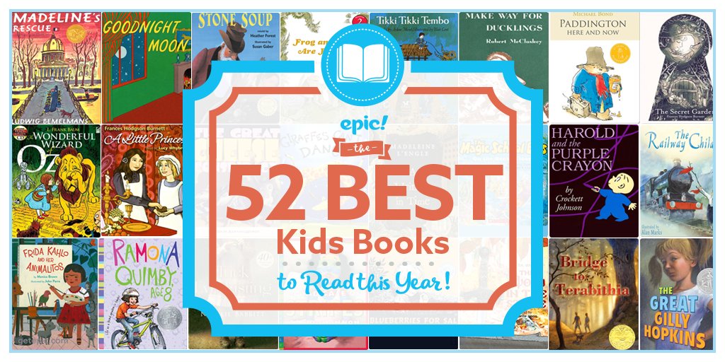 epic4kids's tweet photo. Kick off the new year with a resolution to read more! Enjoy these 52 award-winning children's books with you entire family >> https://t.co/a3lFDjCc7f https://t.co/3xO3z9cXxI