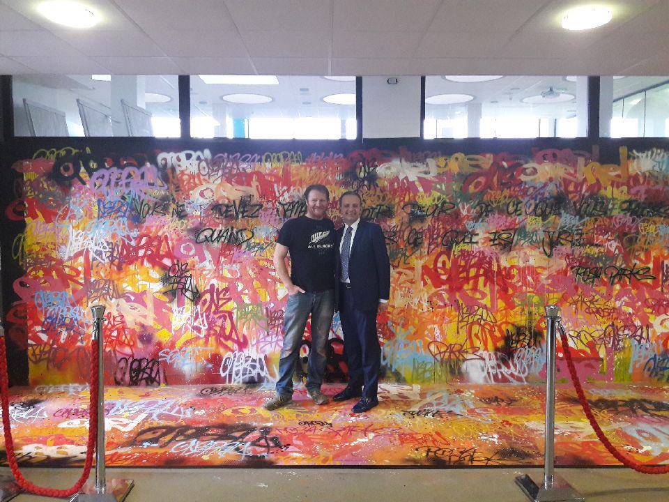 Vincenzo Esposito Vinzi (@vvinzi) on Twitter photo merci à #Nebay dont l'oeuvre laissera une marque indélébile et colorée sur notre campus <a href="/essec/">ESSEC Business School</a> #streetart #iweek merci à #Nebay dont l'oeuvre laissera une marque indélébile et colorée sur notre campus <a href="/essec/">ESSEC Business School</a> #streetart #iweek