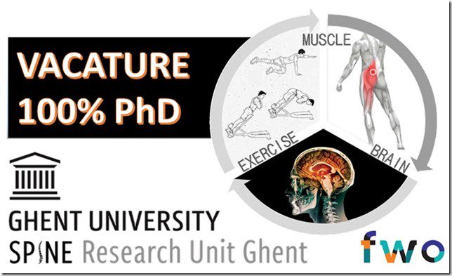 PaininMotion's tweet image. Vacature fulltime PhD researcher @ UGent for research into Exercise effects on muscles and brain in LBP
ugent.be/nl/vacatures/o…
