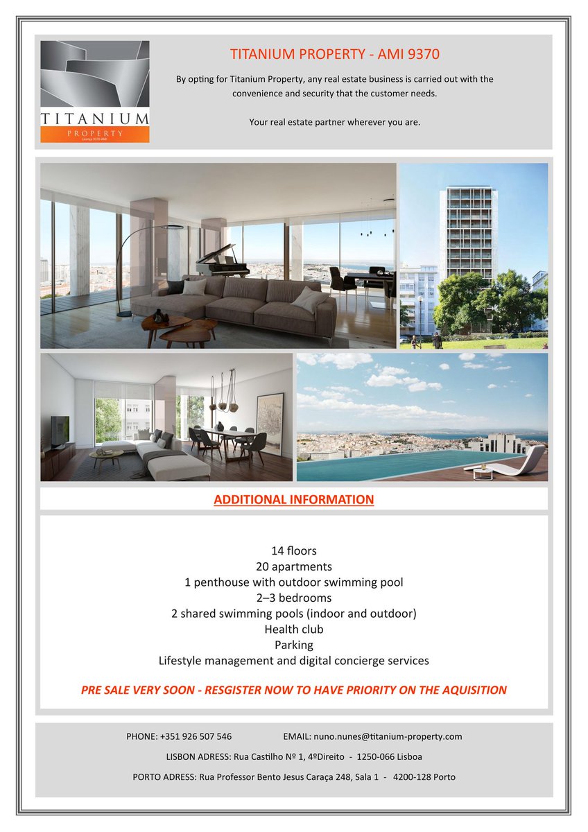 New project. Exclusive apartments in Lisbon.