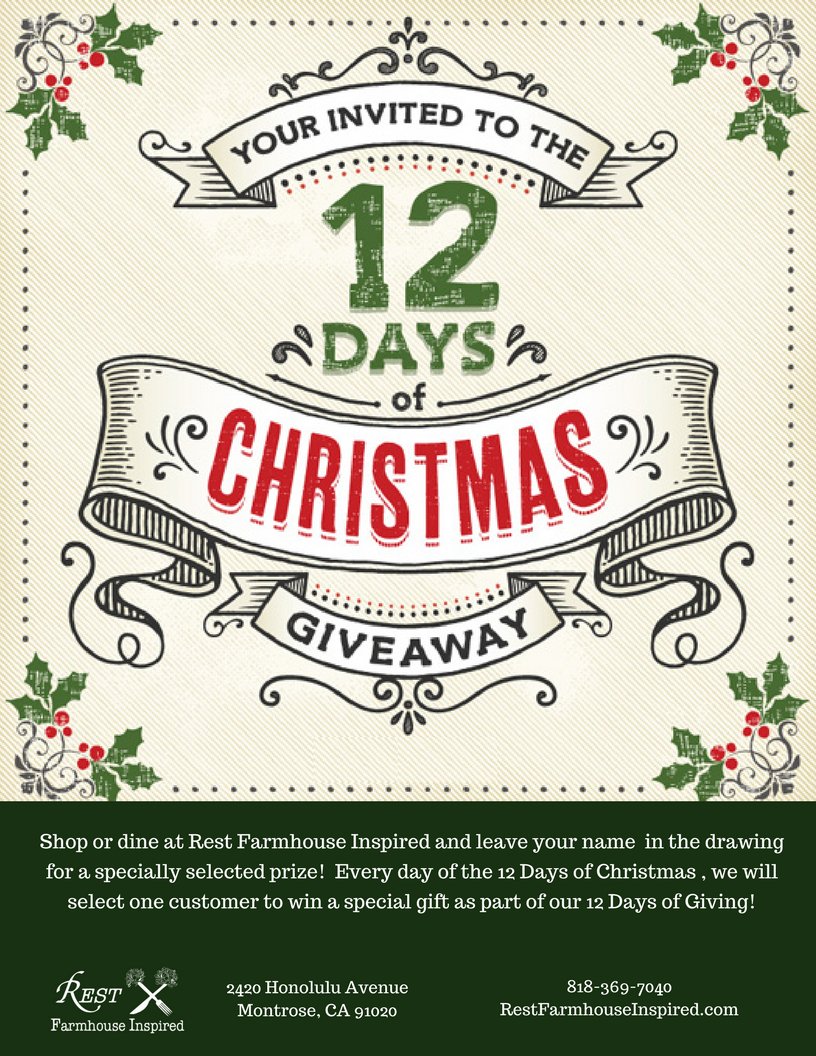 rest_fi's tweet photo. It's day 9 of our 12 Days of Giving event!  Shop or dine with a $10 minimum purchase and leave your name and phone number in our raffle bucket to enter in the gift drawing.
 You can enter to win every day during our 12 Days of Giving Event! https://t.co/5SDQs9yKpi