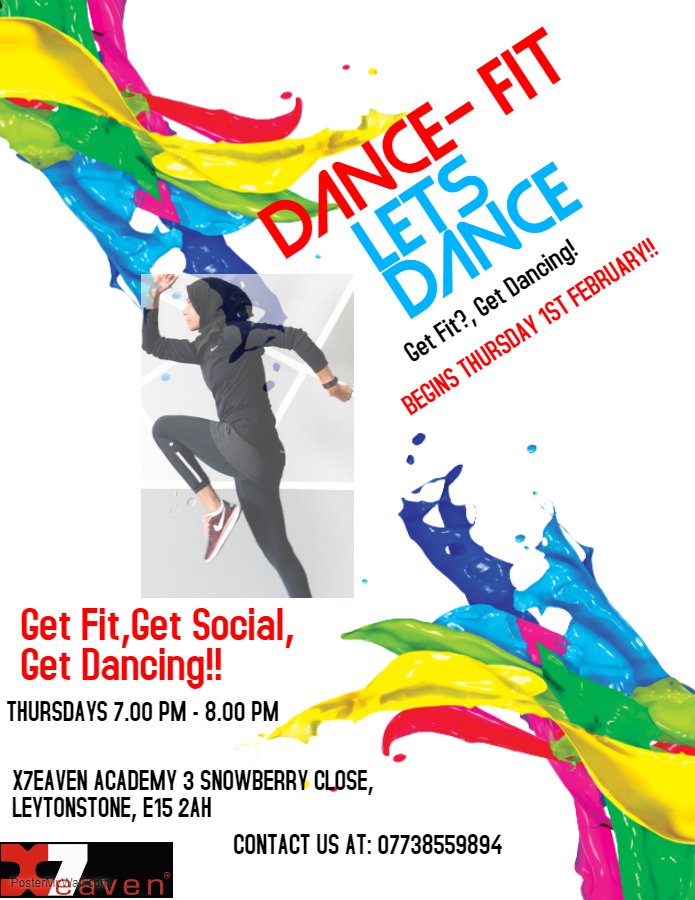 X7eaven Academy will be delivering 'Dance-Fit' classes from 1st February. This is an exciting and fun opportunity to work off all that lovely food devoured this festive season!!

Get fit, Get social, Get dancing!!
#dancefit #dance #fitness #active #x7eaven