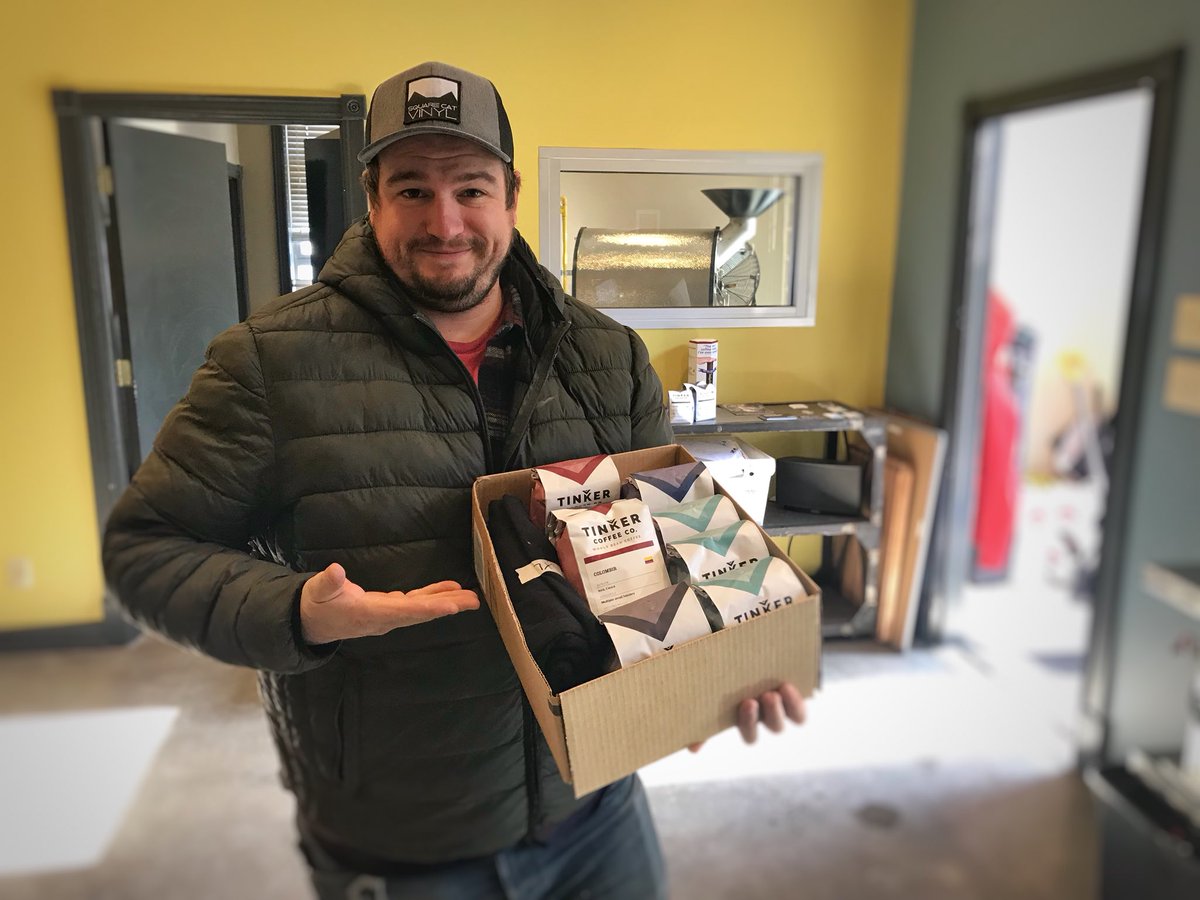 tinkercoffeeco's tweet photo. It is our great honor and pleasure to send the homies @BigfootYanceyUS off to record their new album on the shores of Lake Michigan fully stocked with great coffee. Sing your heart out Mikey boi. #tinkerdrinker #indycoffee #bigfootyancey https://t.co/vRL1ArhBNp