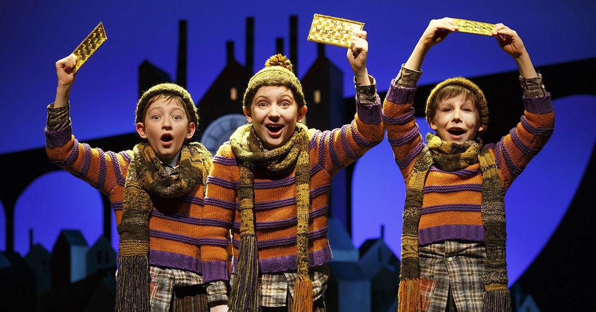 theatermania's tweet photo. #FinalBow: @CharlieOnBway's young leading men @Jake_Ryan_Flynn, #RyanFoust & @RySell_Charlie on winning their #GoldenTicket to #Broadway β https://t.co/TrwKyunaPL https://t.co/svrjFFse0c