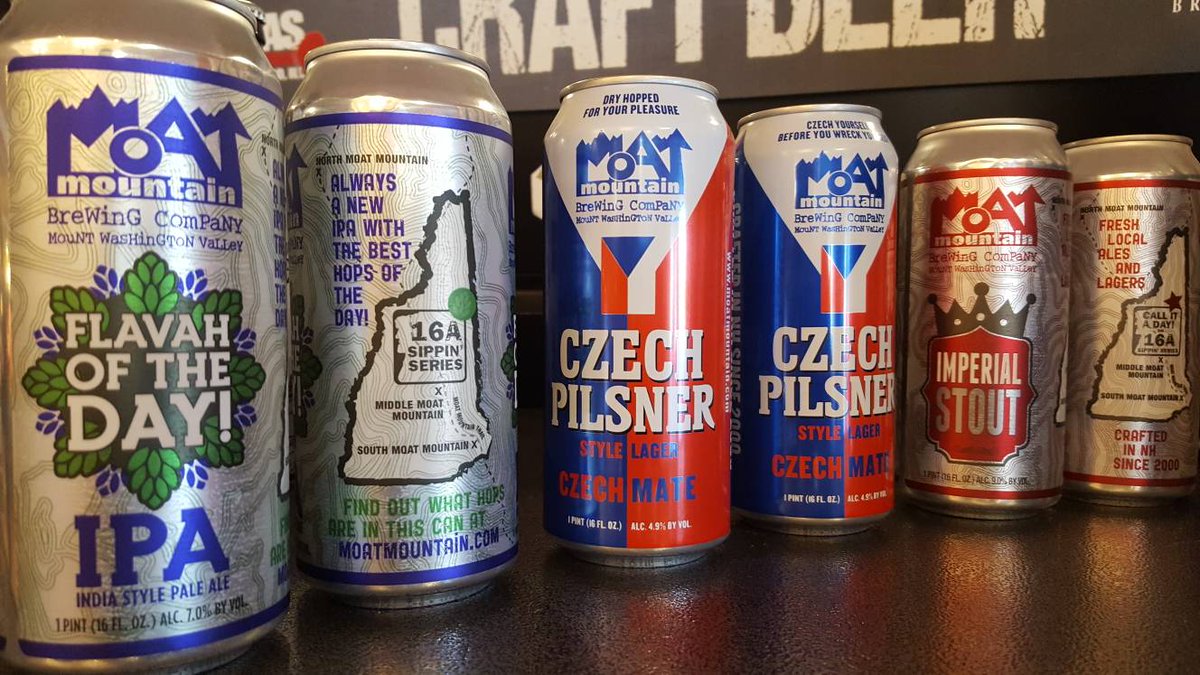 BusaBurlington's tweet photo. Busa welcomes @moatmountain to  MA! One of the best beers up north has finally arrived!!  #northconwaybeers #donthavetoskitogetit #beermakesmehappy #newtothebu https://t.co/5upWxfwQSS