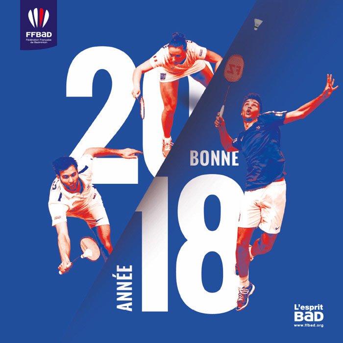 sartroubad's tweet photo. #SARTROUBAD souhaite une merveilleuse année 2018 à tous ses Followers ! 🎉🎊🏸💚 #Badminton https://t.co/wFoayIbokL