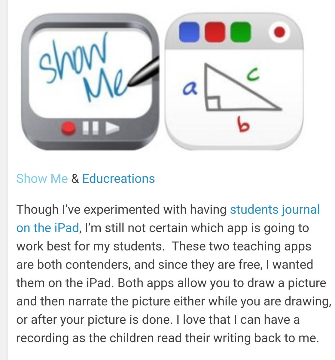 techietwins's tweet photo. Love the idea of students being able to narrate during drawing/writing or after they are done. https://t.co/CeTJJhMKeP
