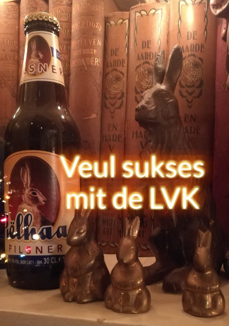 Veul suukses mit de <a href="/stichtinglvk/">LVK</a>
Piëlhaze uut Rooj!! Vanaovund <a href="/BjornMieke/">Bjorn & Mieke</a> !!
#LVK <a href="/depielhaas/">De Pielhaas</a> <a href="/stichtinglvk/">LVK</a>