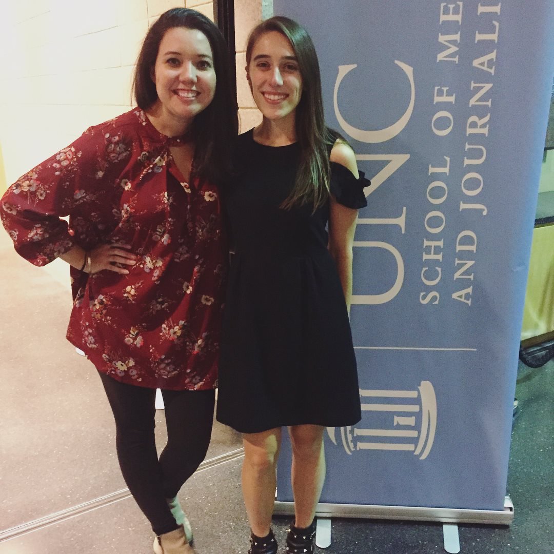 The <a href="/UNCMJschool/">UNC Hussman</a> #StemblerLecture reception with <a href="/alex_rizk_keane/">Alexandra Rizk Keane</a> and <a href="/LindseyLuxon/">Lindsey Luxon</a> at the The Sonja Haynes Stone Center. #Homecoming #CarolinaBlue #Alumna #RizkPictures #TBT