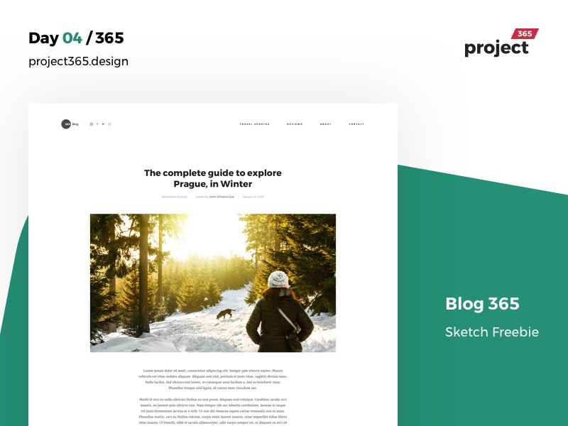 GetKishore's tweet photo. Day 05/365:

It's Freebie Friday on our 5th day. 
The first freebie - minimal, content-focused blog template in Sketch. 
https://t.co/2lSZHNoxpU
Learn more about Project365, here: https://t.co/UijPoejWAj
#Project365 #DesignChallenge #Dribbble #365DaysOfDesign https://t.co/BuDRRicGbn