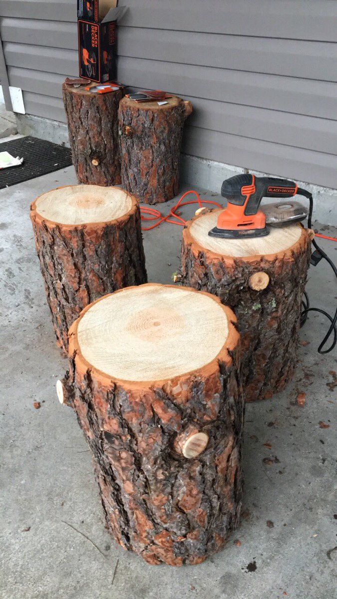 montessorimice's tweet photo. Working on new seating for our classroom - dried, sanded, and soon to be ‘glazed’. Can’t wait to see them in action! https://t.co/8dNgFNKolD
