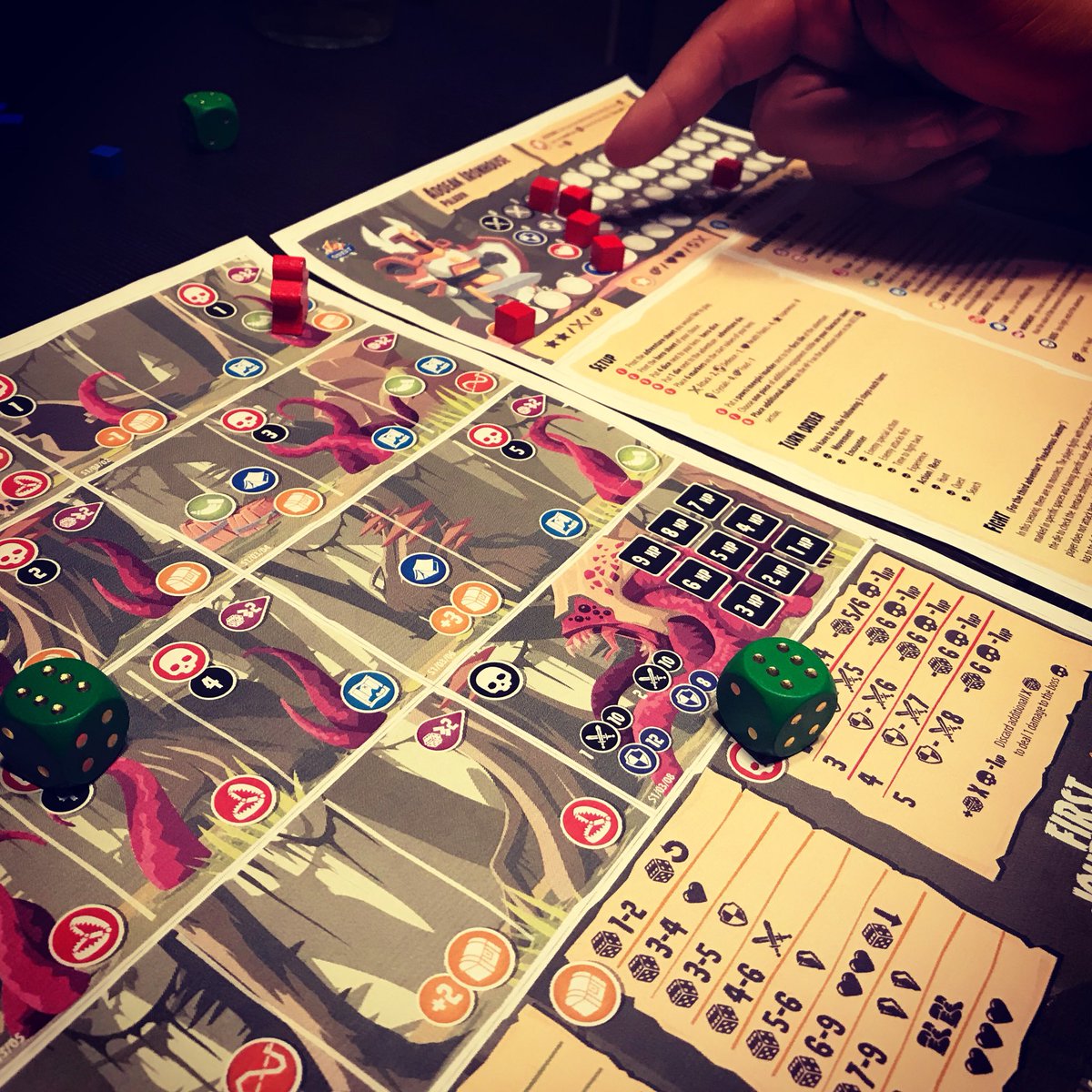 BoardAndDice's tweet photo. Treacherous swamp stage is hard as hell! [#A4Quest a #PnP game you can play now before KS] https://t.co/UNVnSqo4Xv
