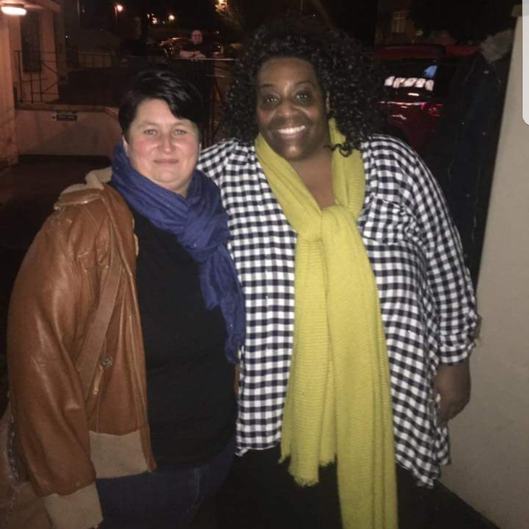 Bevlar37's tweet photo. Great time at Malvern watching the fabulous @AlisonHammond2 as the fairy godmother. Great to meet you to I had one happy friend @Bradderz2 https://t.co/TZD5kymq4N