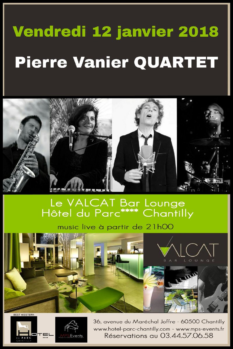 Rendez-vous le vendredi 12 janvier à partir de 21h00 au Valcat Bar Lounge - Hôtel du Parc 4* - Chantilly - Réservations conseillées au 03.44.57.06.58 (Drinks &amp; Food)