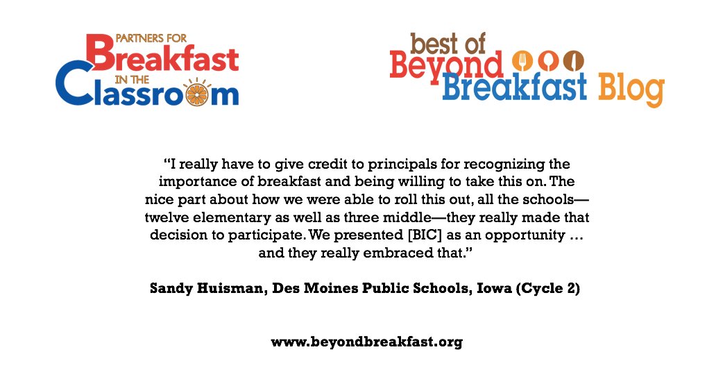 BreakfastClsrm's tweet photo. Stakeholder support is crucial for breakfast in the classroom success! Our "Best of Beyond Breakfast" series helps you find stakeholder stories to help you make your case for breakfast-in-the-classroom. https://t.co/c4fZ7AZjHn https://t.co/39aAqRri9G