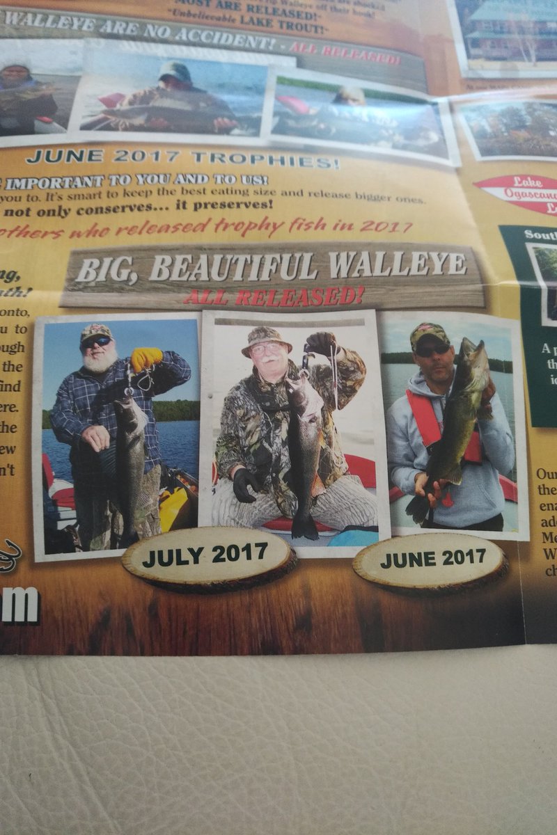 medic75106's tweet photo. Made the Lake Ogascanan Lodge 2018 brochure, great fishing experience #lookemup https://t.co/4haDvLGnuj