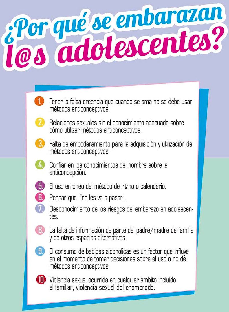 UNFPA en Bolivia on X: ¿Por qué se embarazan l@s adolescentes?  #PrevenciónDeEmbarazosEnAdolescentes #YoDecidoMiFuturo  #EmbarazoEnAdolescentes #UNFPABolivia t.coG46zaffqr5  X