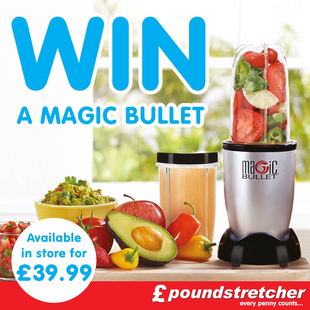 Poundstretcher1's tweet image. ✨ #COMPETITION TIME!✨  Blast into the new year with this JANTASTIC #giveaway! To win a magic bullet worth £39.99, just like this post comment with the hashtag #win! An all-in-one blender, mixer, and food processor, the magic bullet is perfect for your Jan health kick!💪