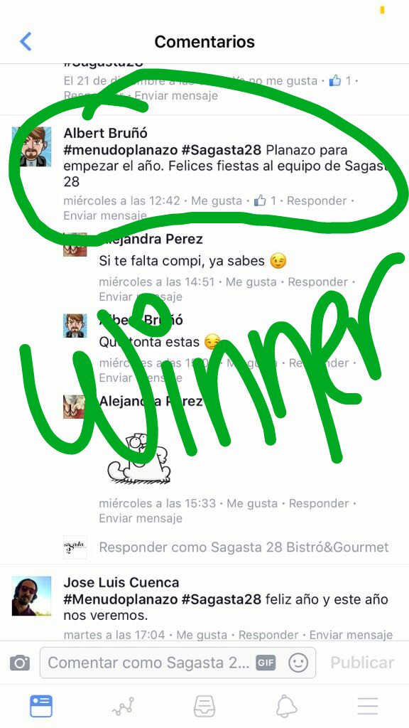 El #planazo de Sagasta28 ya tiene ganador: enhorabuena Albert Bruñó 
Mil gracias por mencionar a nuestro #teamSagasta !
#Sagasta28 #menudoplanazo #quebienseestádondeseestábien #turismo #enología #gastronimía #vino