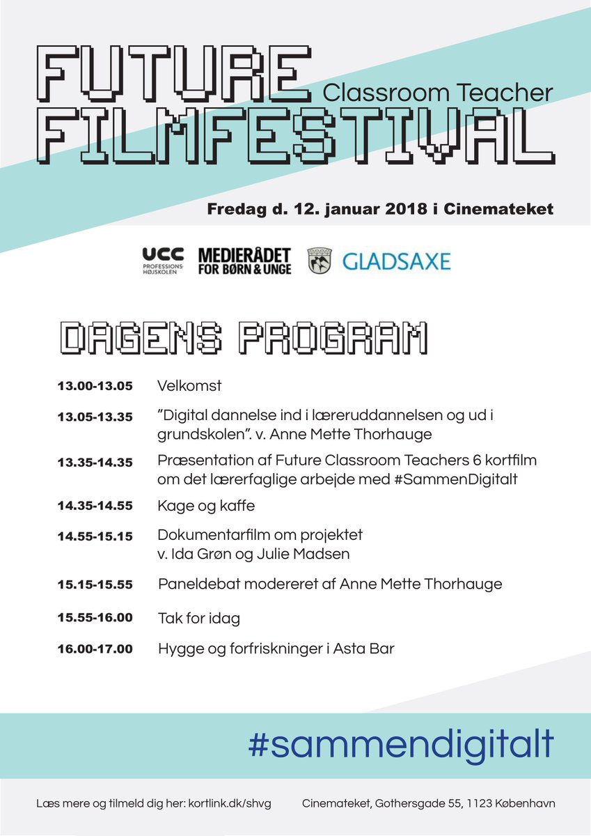 JosefineBrinck's tweet photo. I næste uge går det løs med Future igen! Vi holder filmfestival, taler om skole og om at være #sammendigitalt. Kom og vær med.
Tilmelding: https://t.co/dxe8lkcEX0 #uccfct https://t.co/4HDaDJzpLi