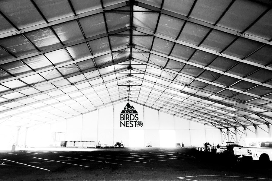 WMPhoenixOpen's tweet photo. Won't be long now! @BirdsNestPhx is almost complete! 
#BirdsNestPhx #thepeoplesopen #WMPO #RESPECT #greenestshow https://t.co/m9nybJiWPE