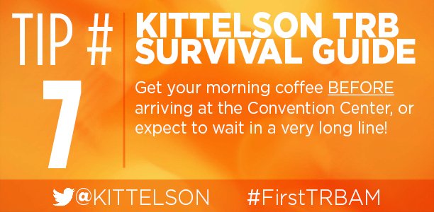 kittelson's tweet photo. There are several cafes within a two-block radius of the Convention Center! @NASEMTRB #FirstTRB #FirstTRBAM https://t.co/yiRE43J5H8