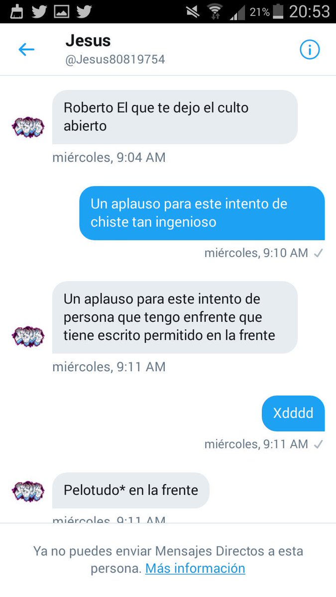 ViejoAlbert2's tweet photo. @Jesus80819754 @Albert2_CR Y mirar quien es el ratkid, el que se pone a insultar sin sentido: https://t.co/9TJacE4Zkm