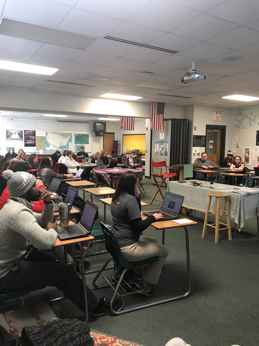 StacyMopps's tweet photo. Test Tiger teachers finishing up their day, discussing positive relationships. #LevelUpYI https://t.co/vRQlu9DR1f