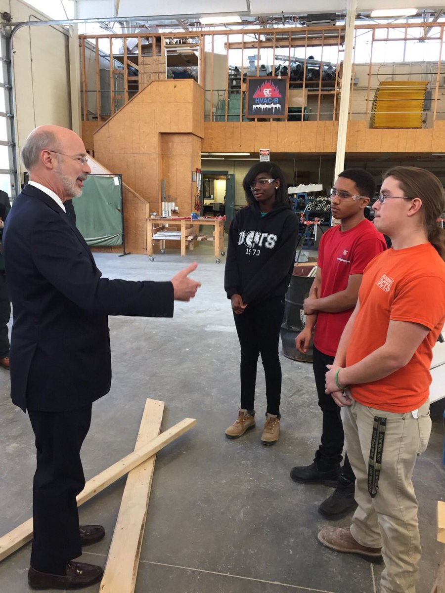GovernorShapiro's tweet photo. Our commonwealth has a variety of opportunities for Pennsylvanians outside of a traditional four-year college education — and schools like @DauphinCoTech give students the ability to explore career pathways before graduating and prepare the next generation of workers. https://t.co/CYlxIkIzda