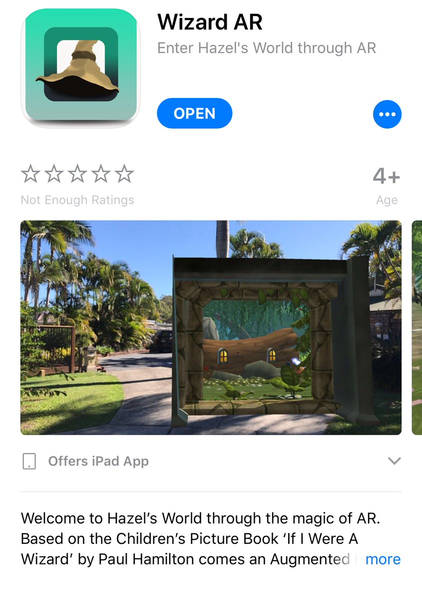 Explore Hazel's world using AR. WizardAR #App is now out! FREE on <a href="/AppStore/">App Store</a> <a href="/AppleEDU/">Apple Education</a> <a href="/Apple/">Apple</a>  <a href="/madewithARKit/">Made With ARKit</a> and <a href="/madewithunity/">Made with Unity</a>     itunes.apple.com/au/app/wizard-…
Warning: make sure you find a big open area!
Challenge: Can you get all the way to the waterfall?
wizardcodingbook.com