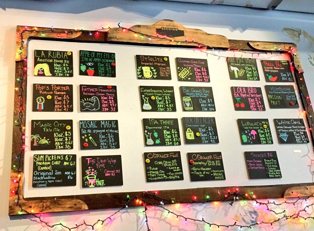 TheAleTrail's tweet photo. Nice little colourful taproom @WynwoodBrewing these guys were #MiamisFirstCraft beer brewery. The lady looks to love hops as much as me! https://t.co/yD1aOOQ7wA