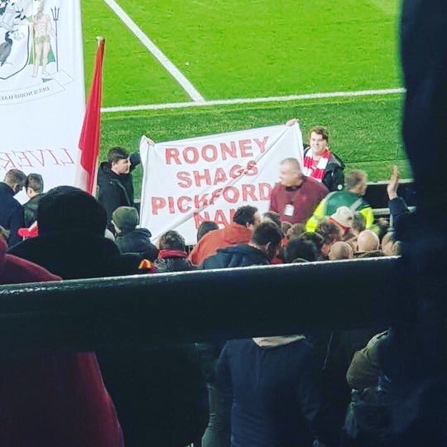“Rooney shags Pickford’s nan” 

FFS. 😂😩